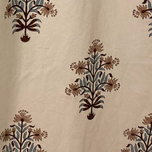 Mughal Flower Shower Curtain with Border